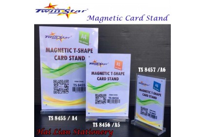 Twin Star Acrylic Magnetic T-Shape Card Stand